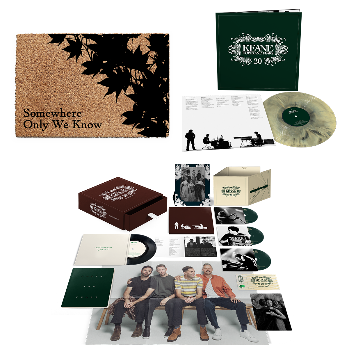 20th Anniversary Limited Deluxe 3CD Box Set + Galaxy Vinyl LP + Official Somewhere Only We Know door mat