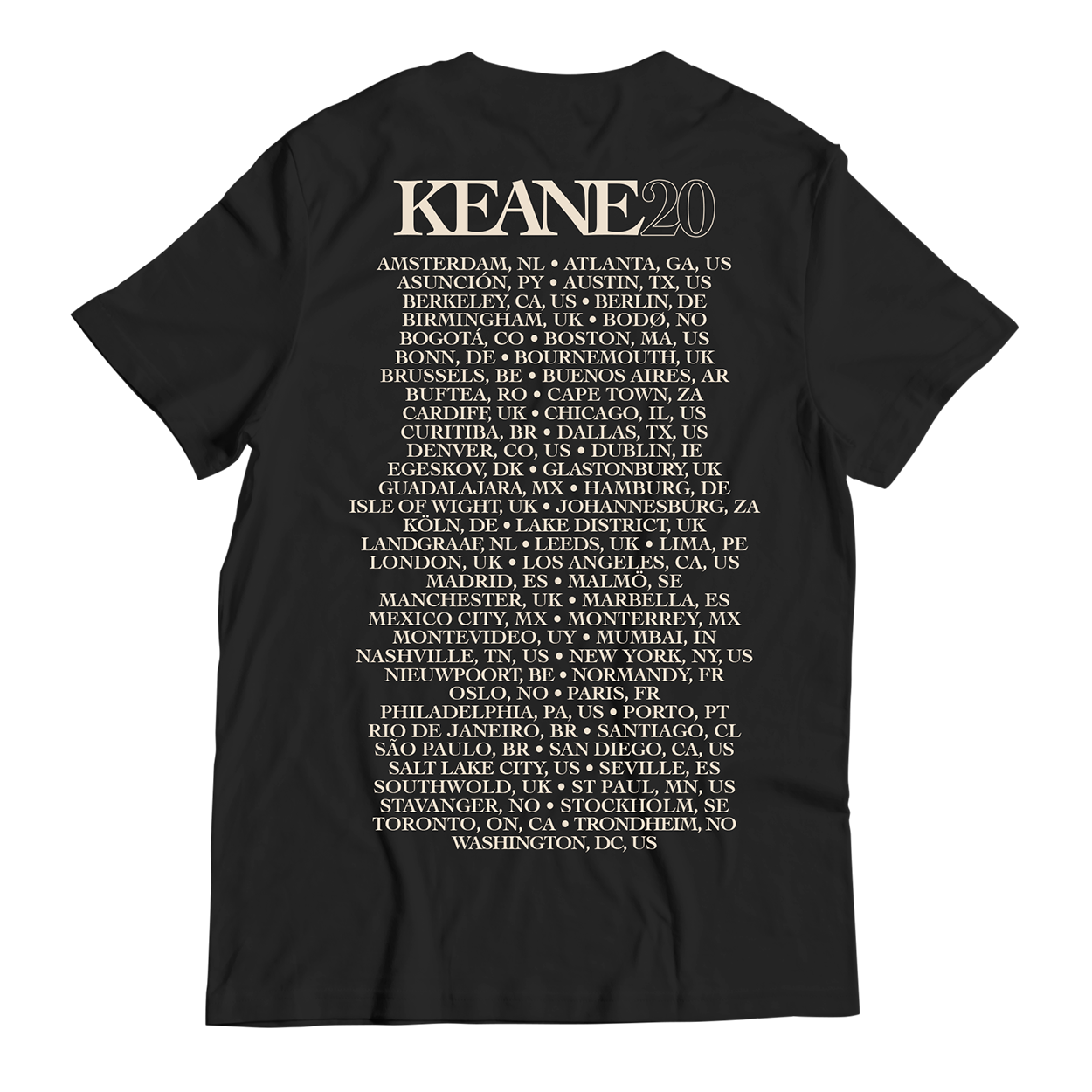 Keane - Silhouette Dateback Logo 20 Tee